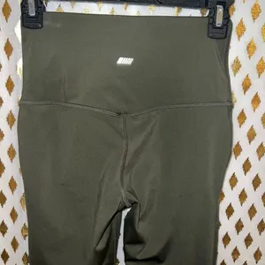 Green leggings High Waist Skinny Seamless Slim Fit Yoga Bodybuilding Pants dark thumbnail 4