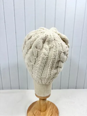 The North Face Cream Knit Beanie - Chunky Cable Style thumbnail 5