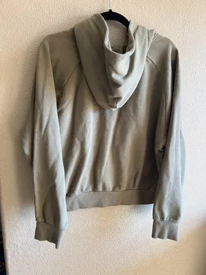 Athleta Olive Green Half-Zip Hoodie size Large‎ thumbnail 3