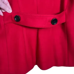 Banana Republic Peacoat Women’s XL Red Wool Cashmere Double Breasted Classic thumbnail 8