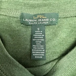 Lauren Jeans Co Ralph Lauren Top Small Green Elbow Patches Shoulder Zip Preppy thumbnail 8