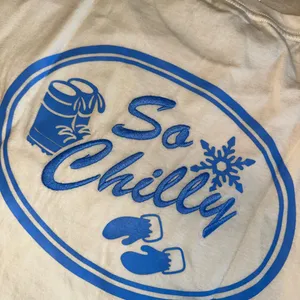 Victoria’s Secret PINK “So Chilly” Beige Logo Tee NWT thumbnail 3