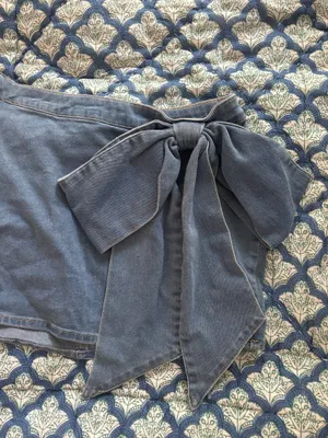 Cider Denim Bow Mini Skirt thumbnail 4