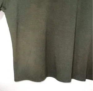 Garage Cropped Tee Solid Olive Green Long Sleeve Crew Neck Basic thumbnail 5