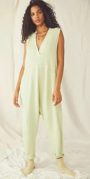 Free People Movement Whats Up Onesie in Frozen Lime green M thumbnail 1