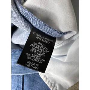 Haute Monde Blue Denim Jumpsuit Stretch Tie Waist Button Front Pockets Womens L thumbnail 4