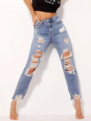 SheIn Ripped Jeans thumbnail 1