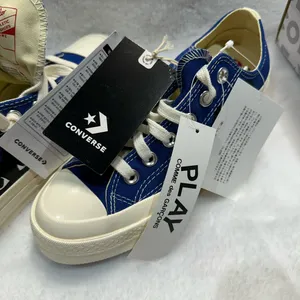 Converse Blue and White Sneakers with Heart Design thumbnail 8