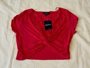 Forever 21 Red Crop Top thumbnail 1