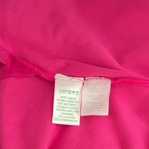 LILLY PULITZER August Velour Pullover Pink Palms Solid Polo Collar Bright Small thumbnail 12