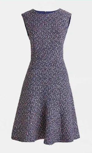 J. Crew A-line Dress in Confetti Tweed Women's 6 Metallic Thread Fit and Flare thumbnail 1