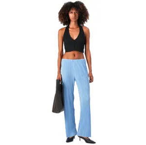NWT XS Calvin Klein Women’s Plisse Pull On Pants Trousers Moderate Blue Pleated thumbnail 2