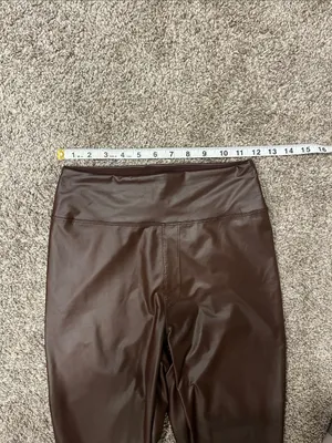 Offline by Aerie Faux Leather Hi Rise Brown Leggings Size Medium thumbnail 8