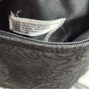 Vintage‎ Avon Black Tassle Jacquard Evening Bag Crossbody Mini Purse Black Tie thumbnail 4