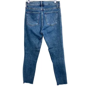 Abercrombie & Fitch Simone High Rise Ankle Blue Denim Jeans Women Size 27 4 Tall thumbnail 2