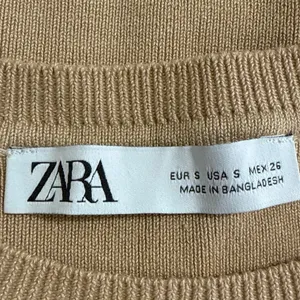 Zara Women's Tan Ribbed Knit Sleeveless Crop Vest Tank Sweater Top Size S thumbnail 3