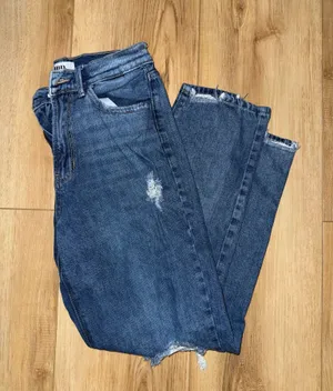 JBD Jeans Straight leg distressed blue denim thumbnail 1