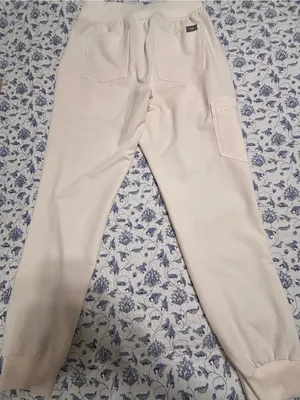 FIGS Zamora Ivory joggers elastic waist drawstring women’s size SMALL thumbnail 3