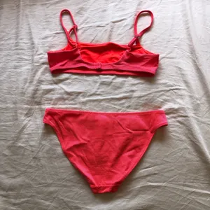 Aerie Bikini Swimsuit Set Bikini Top and Bottom Bottoms Bright Salmon Small thumbnail 4