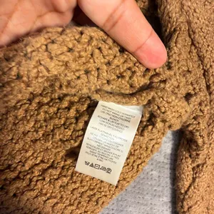 Free People Cutting Edge Cable Knit Pullover Sweater Camel Crop Cotton Size Smal thumbnail 11