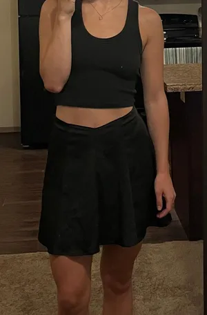 Abercrombie Black Silk Mini Skirt thumbnail 3