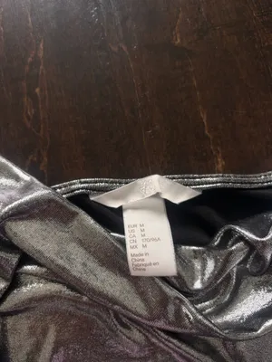 ZARA Metallic Top Silver thumbnail 2