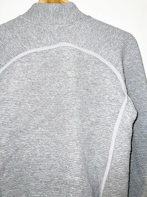 Lululemon On Repeat Heatered Core Light Gray Zip-Up Bomber Jacket thumbnail 8