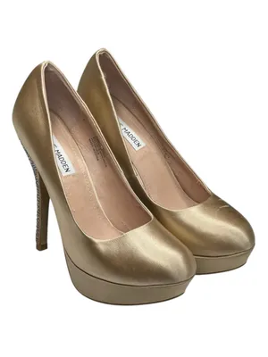 Steve Madden ☀︎︎ Partyy-R Glitter Crystal Platform Stilettos Pumps ☀︎︎ Champagne thumbnail 11