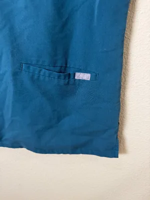 FIGS Casma Three Pocket Scrub Scrubs Top Teal Size Small thumbnail 2