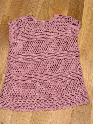Showe Me Your MuMu Cleo Coverup in Bright Lilac Crochet thumbnail 2