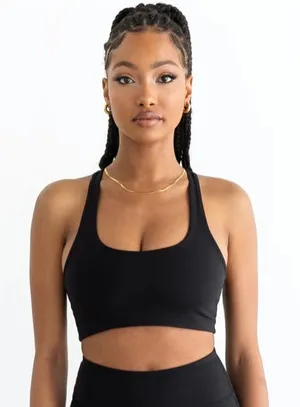 437 Black The Essentials Sports Bra thumbnail 1