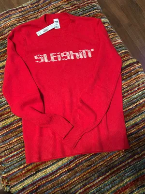Victoria’s Secret Crewneck knit sweater size medium holiday collection thumbnail 5