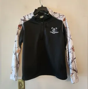 TrueTimber Women's snow Camo HTC Performance 1/4 Zip Pullover Sz medium Black thumbnail 1
