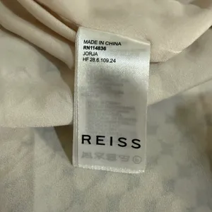 Reiss Jorja Skirt Womens 0 Black Cream Geometric Pleated Buckle Midi Lined‎ thumbnail 7