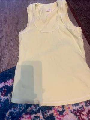 Pilcro Women’s Sleeveless Ribbed Tank Top - Light Yellow thumbnail 4
