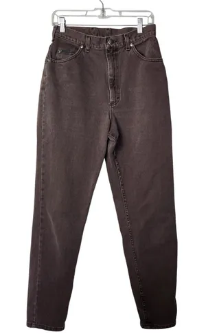 Vintage Lee Riveted Brown Denim Cotton Tapered Leg High Rise Jeans Size 12 Med thumbnail 1