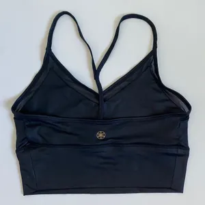 Gaiam Womens Black‎ Longline Mesh V-Neck T-Back Sports Bra WD0018EM Size Small thumbnail 2