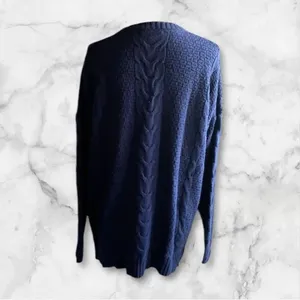 ✨Madewell Navy Easy Cable Knit Merino Wool Sz XS Sweater✨ thumbnail 7