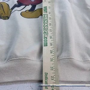 Disney Parks Walt Disney World Mickey Sweatshirt Cream Off White S Pullover Y2K thumbnail 9