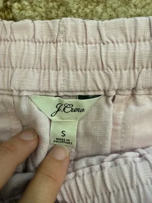 J.Crew Seaside Linen Blend Pull On Shorts Pink Size Small thumbnail 3