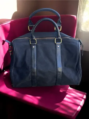 Victoria's Secret Black Canvas Weekend Travel Duffel Bag thumbnail 15
