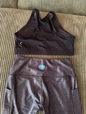 Iridescent Snakeskin Workout Ziya Set Black Size L thumbnail 3