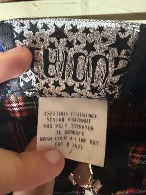 Serious Y2K Punk Plaid Bondage Cargo Pants Zip Hem Grunge Cyber Goth Size 7 thumbnail 8