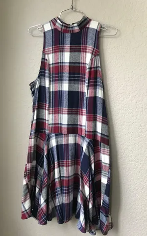 Plaid Mock Dress Size L thumbnail 2