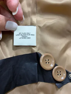 Banana Republic Cashmere and Wool Blend Tan Double-Breasted Pea Coat Size Small thumbnail 8