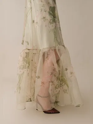 NWT Caara Melody Few Moda Maxi Dress size XS Green mint blossom floral thumbnail 6
