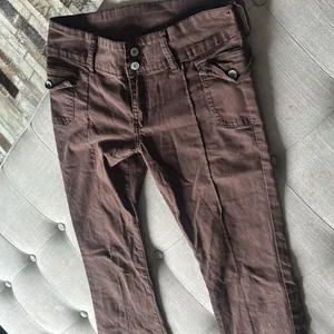 J Galt Brandy Melville Brown Flare Pants Size Small thumbnail 4