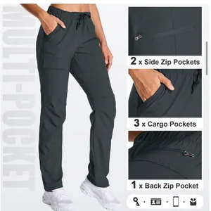 NWT ~ Women's Dark Gray UPF 50+ Quick Dry Breathable Hiking Cargo Pants ~ MEDIUM thumbnail 5