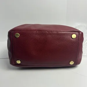 Fossil Rachel Tote Bag Burgundy Pebbled Leather Zip Top Shoulder Bag Gold Key thumbnail 3