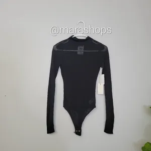 Good American Mock Neck Sheer Bodysuit thumbnail 4